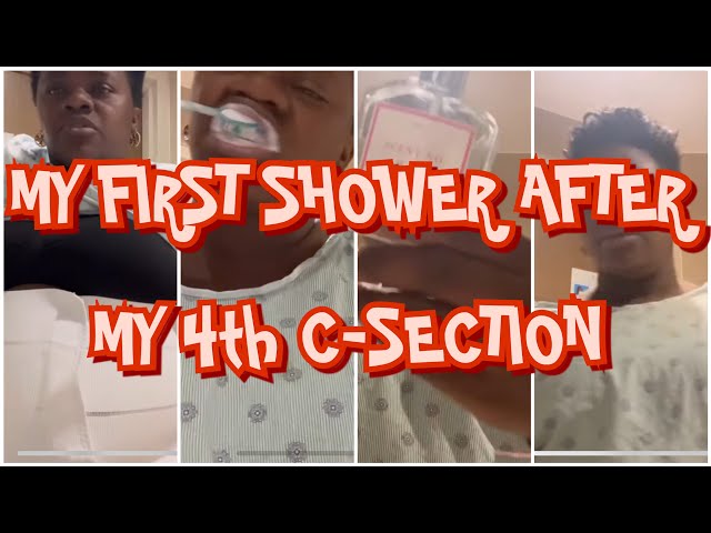 Get ready with me| My first shower after my 4th cesarean