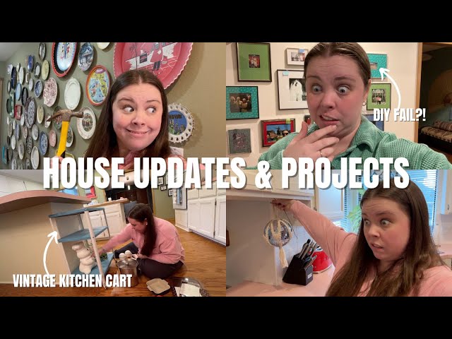 LOTS of HOUSE UPDATES | DIY projects around the house | VINTAGE kitchen cart, gallery wall & more!