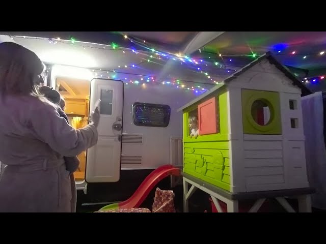 360 VR - Chloe in Her New Playhouse at our Caravan