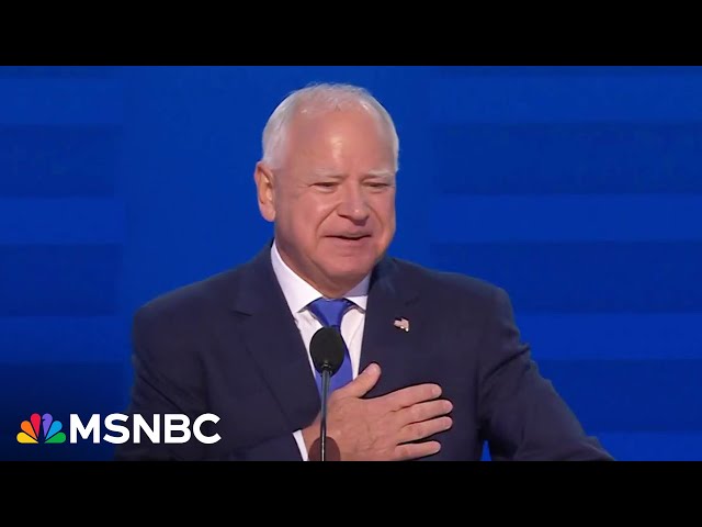 Gov. Tim Walz accepts vice president nomination at DNC 2024 I Full Speech