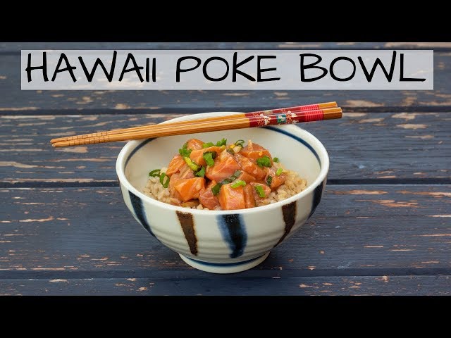 How To Make Hawaii Poke Bowl (SUPER EASY salmon poke recipe!)