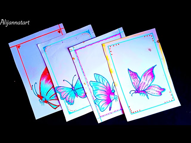 Butterfly Border Design 🦋 |Project Design |English Project Front Page Design