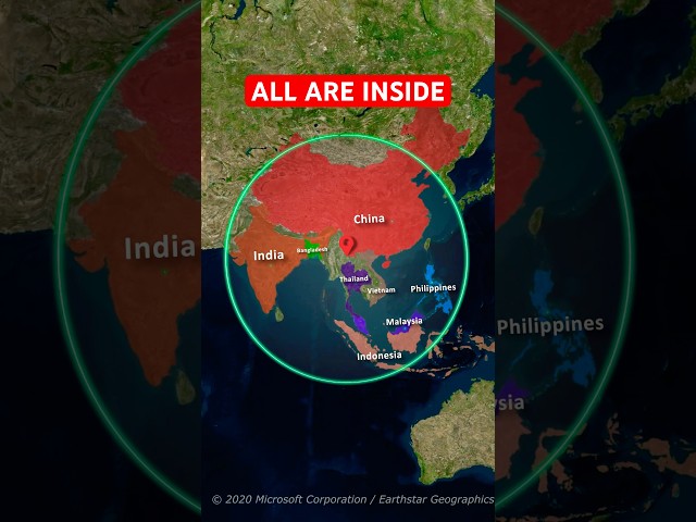 Earth Is So Weird... 🔥 #shorts #maps #asia #facts #population #china #india #viralfact