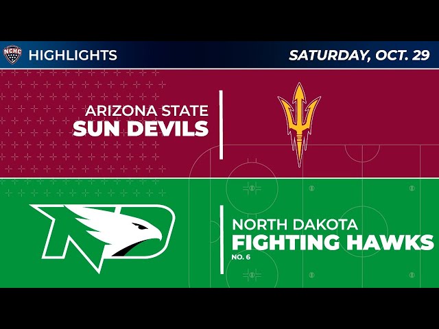 10/29/22 Arizona State vs. North Dakota Highlights | 2022 U.S. Hockey Hall of Fame Game