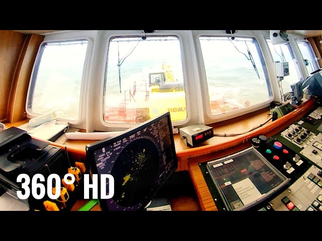 360° video onboard Coaster ship navigating Bridge.