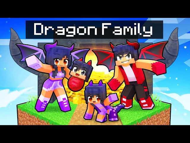 Having a DRAGON FAMILY  in Minecraft!