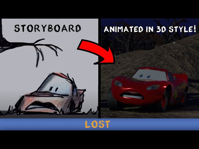 Lost - Cars 1 deleted scene 3d remake | Perdido