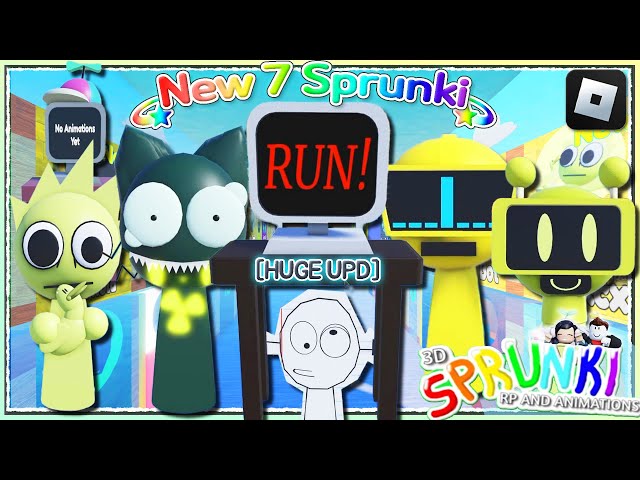 [🌈New 7 Sprunki, HUGE UPD]🌈3D Sprunki RP And Animations 🔎How To Get New Badges🎵 - 🎮ROBLOX [2025]