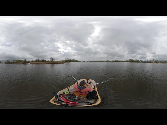 360 Video: Taking the Fliptail 6 Folding Rowboat on Overpeck Creek