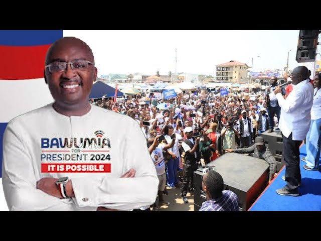 In support of Bawumia, a large crowd gathers in Agogo