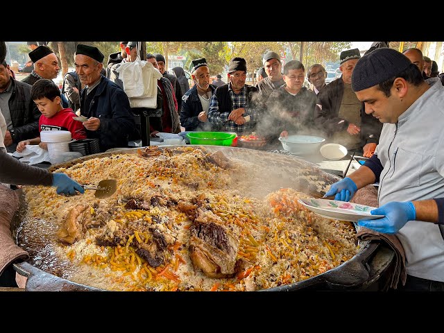 About 1000 kilos of pilaf per day l Popular street pilaf beside the main road