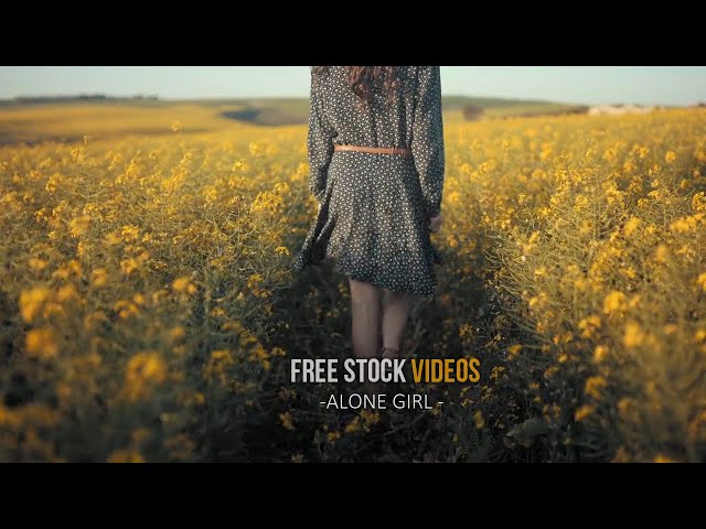 Alone Girl - FSV FREE STOCK VIDEOS  [No  Copyright Video]📹