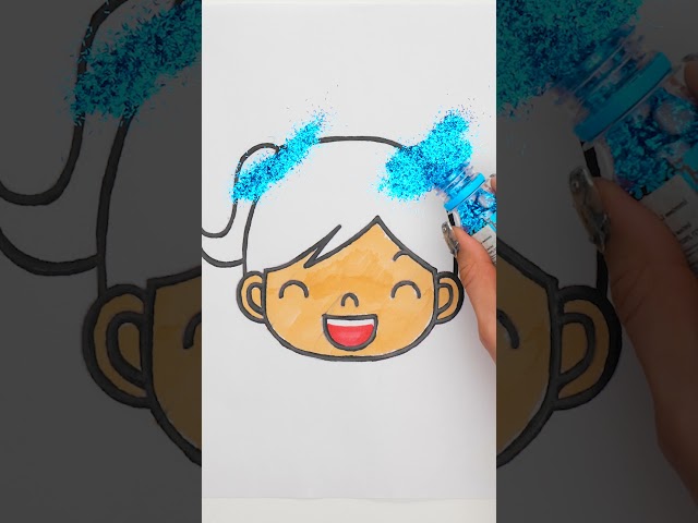 DIY Expert Reveals Top Glitter Hair Creative Ideas for Kids #kidsvideo #drawing