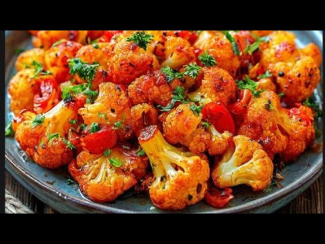 Delicious colorful cauliflower with peppers! New recipe in just 5 minutes!🥦😋