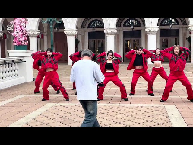 Chinese ladies dance groups.