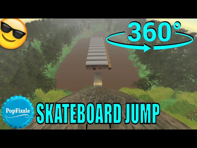 360 Video || Skateboard Bus Jump || Intense Animation VR 4K