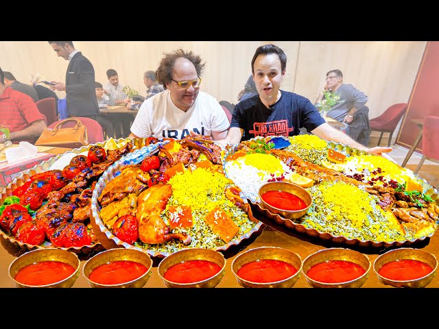 EXTREME Iran Street Food Tour in Tehran, Iran! 500 KG LAMB PLATE + 7 INSANE Street Food in Iran!