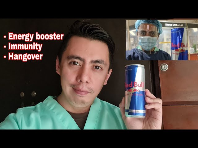 RED BULL ENERGY DRINK WITH ASCORBIC ACID VITAMIN C & VITAMIN B-COMPLEX FOR IMMUNITY, HANGOVER REVIEW