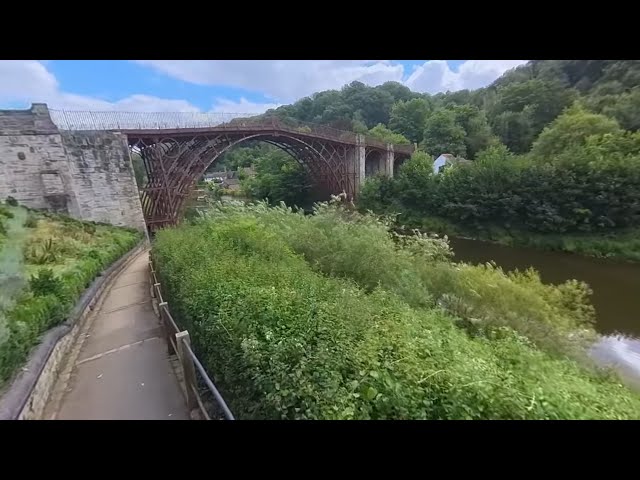 360 view walk over the historic Ironbridge in Shropshire