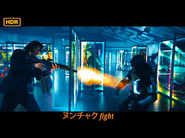 John Wick: Chapter 4 (2023) - John Vs Caine (OSAKA fight Scene) Nunchucks HDR