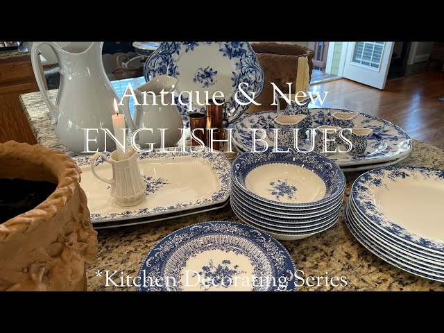 *SPRING* KITCHEN DECORATING IDEAS ~ ENGLISH COUNTRY BLUE & WHITE DECORATING ~ SPRING DECOR 2025