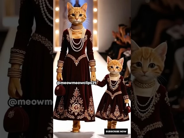 💫 Cat Fashion Show 😻 Cat Funny Videos #cute #cat #viral #ytshorts #trending