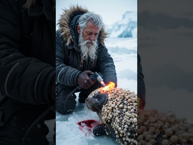 Healing the seal with fire #wildlife #seacreature #seal #barnacles #antarctica