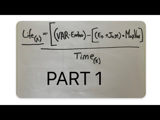 Brief introduction into Me/Us and the Life(x) value and how to calculate it , Part 1