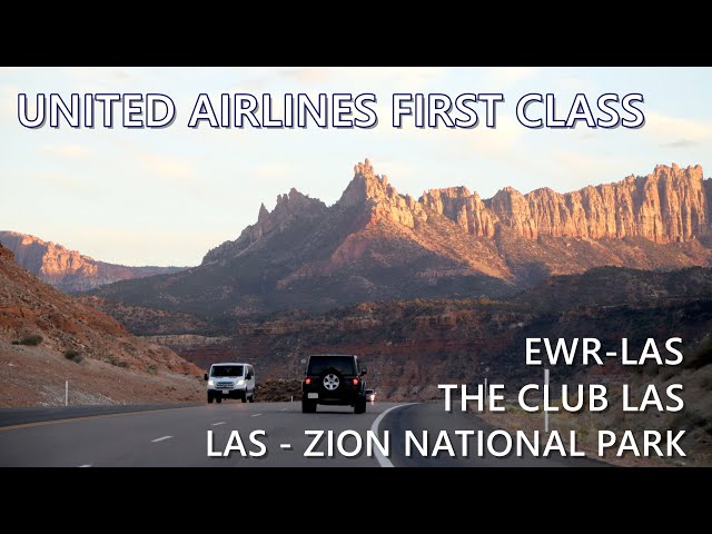 United Airlines UA 1676 First Class EWR-LAS | Las Vegas - Zion National Park