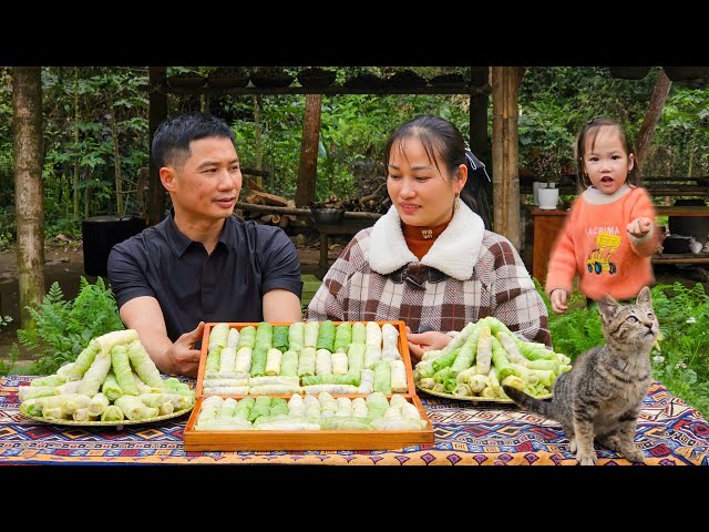 Family Moments: Wife Makes Cabbage Rolls to Sell. Husband Gardening – What Could Be Better?