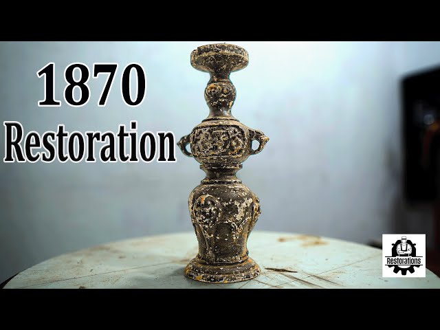 1870 an Antique Candle Holder with Timeless Classic Patterns Restoration | Amazing Transformation