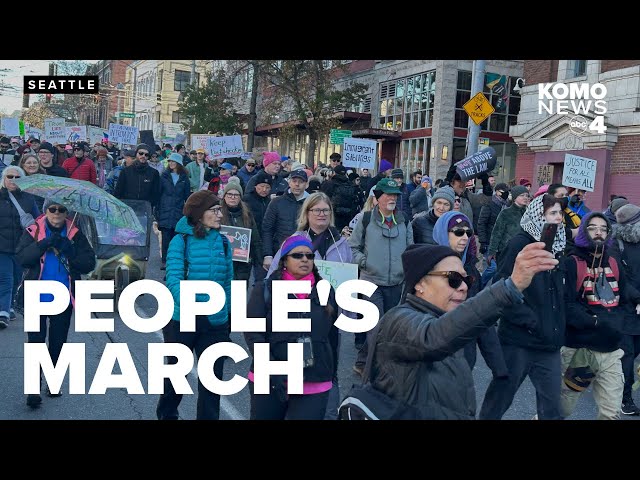 People's March draws thousands to Seattle Center ahead of Trump inauguration day