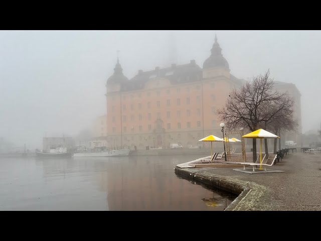 Foggy, grey morning in Stockholm. End of January.