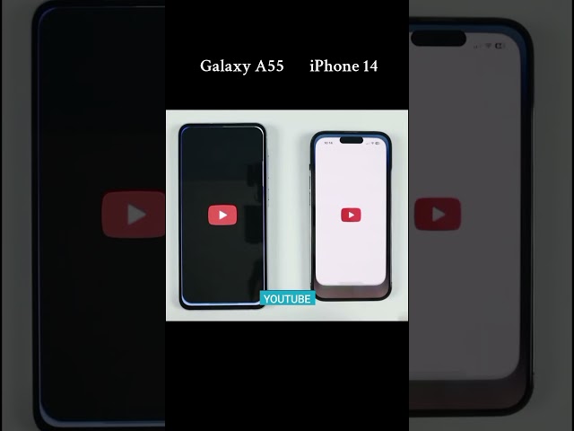 iPhone 14 Pro max vs Samsung Galaxy A55 #shorts #apple #s24ultra #viral_video #galaxy #celular