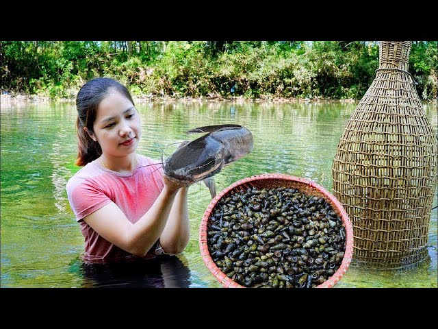 12 Years Alone in Forest: Harvesting Fish Ponds Goes To Market Sell - Cooking - Hanna Daily Life