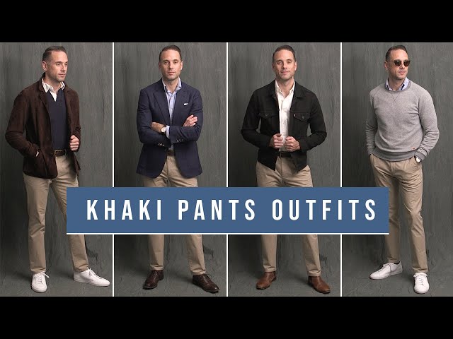 8 Ways To Wear Khaki Pants | Chinos With Boots, Loafers & Sneakers