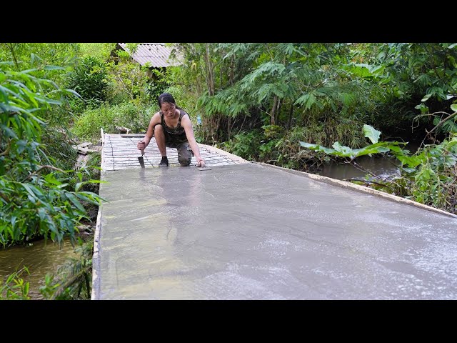 Build a Concrete Bridge Alone in Just 2 Days - Start to Finish