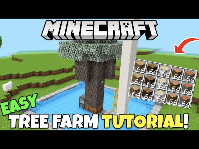 Minecraft: EASY TREE FARM TUTORIAL! (Works For Every Tree)