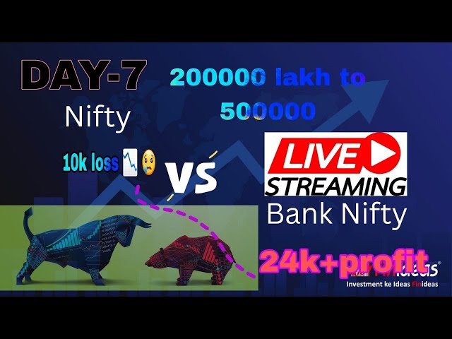 Intraday live trading  Day 7  Bank nifty live trading  24k+ Profit