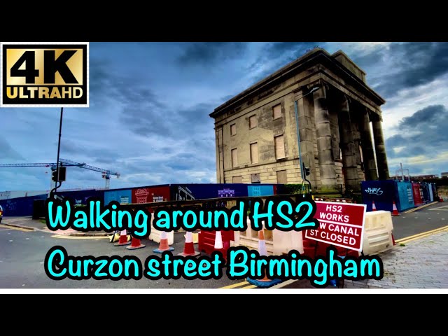 Walking around HS2 Curzon street Birmingham England 4K