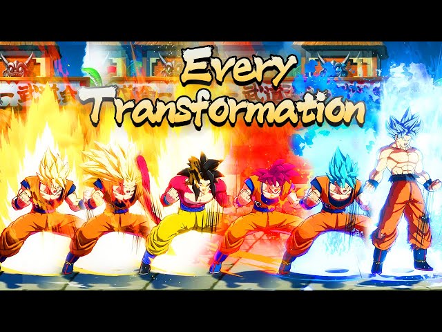 EVERY GOKU TRANSFORMATION IS PLAYABLE IN DRAGON BALL FIGHTERZ!!