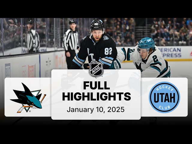 NHL Highlights | Sharks vs. Utah Hockey Club - January 10, 2025