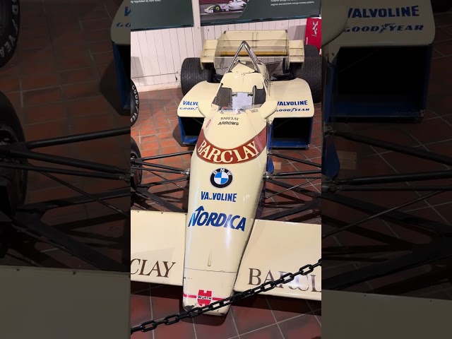 1984 Arrows A7, turbo charged Formula 1, 200 mph, Brooklands Museum.