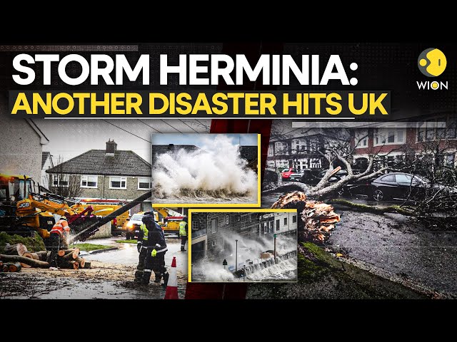 Storm Herminia LIVE Updates: UK, Ireland Battles Heavy Rain & Rapid Winds After Storm Eowyn | WION