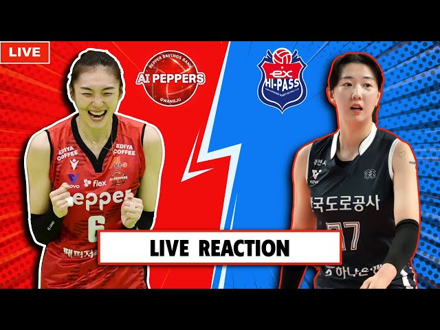 AI PEPPERS VS HI-PASS, KOREA V-LEAGUE LIVE REACTION