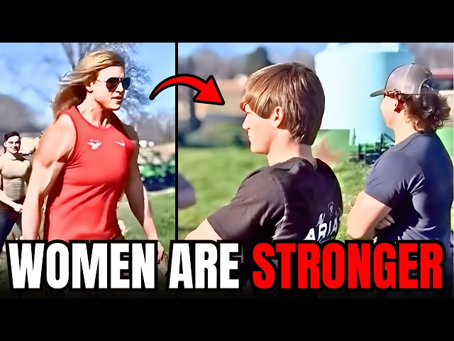 Female Bodybuilders INSTANTLY REGRET Challenging 16 Year Old Farmers