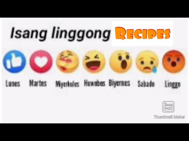 Isang Linggong RECIPE