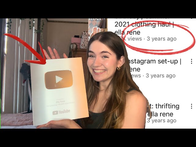 how i got the YOUTUBE PLAY BUTTON without posting for 3 years... (IM BACK!) | ella rene