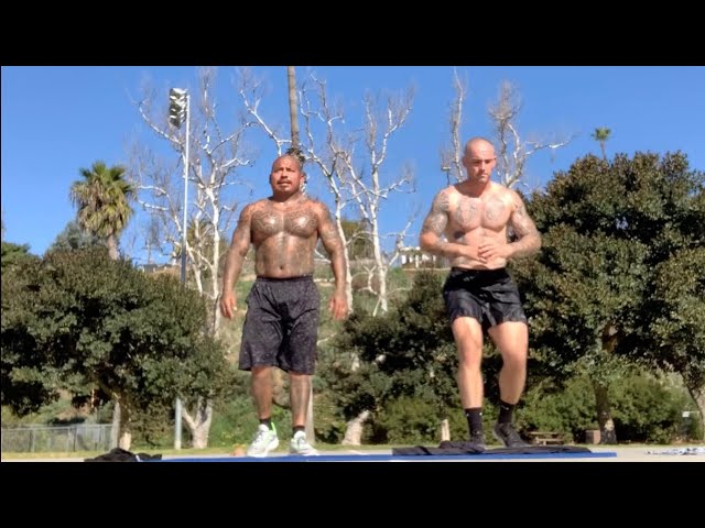 Burpees King and Iron Wolf  Super Bowl Routine(300 Burpees, 690 push-ups )