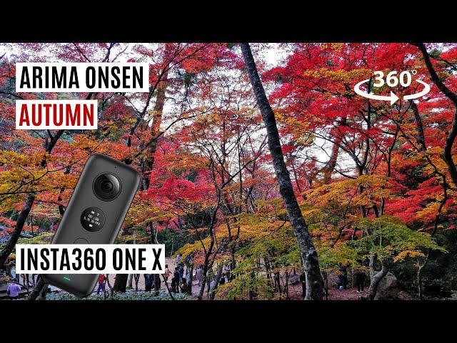 [360 CAMERA VR VIDEO] Insta360 One X - Arima Onsen Best Autumn (Fall) Leaf Spots Kobe Japan 2019